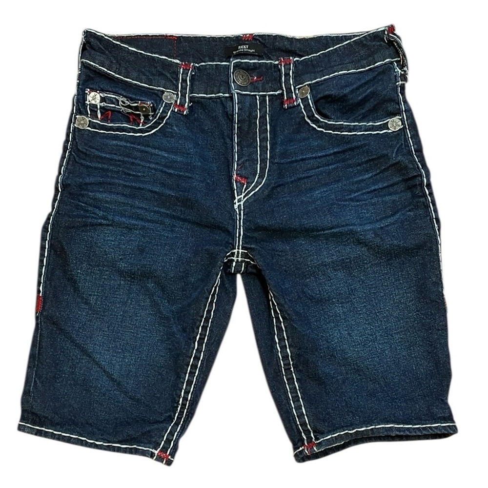 True Religion Ricky Relaxed Straight Mens Jean Shorts Size 32